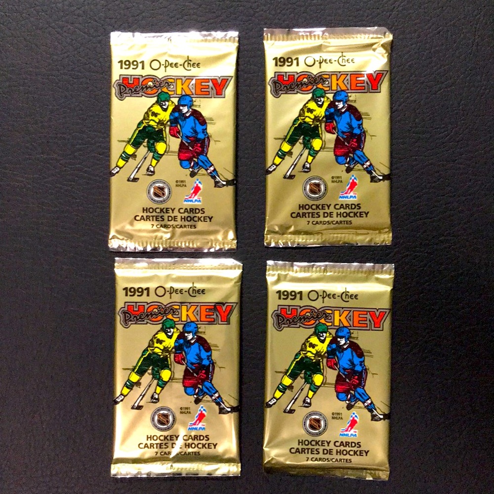 1991 O-Pee-Chee Premier sealed packs - lot of 4